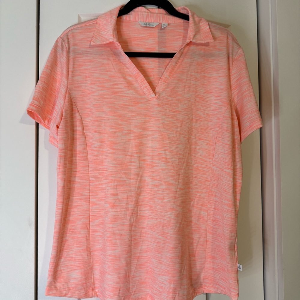 Lady Hagen Coral Short Sleeve Polo
